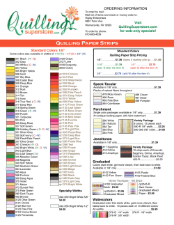 Quilling Paper Strips