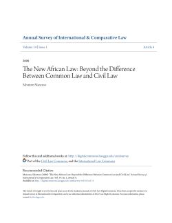 Beyond the Difference Between Common Law and Civil Law