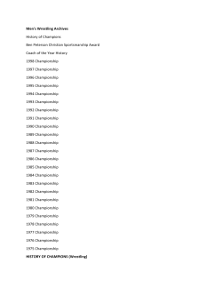 Men`s Wrestling Archives History of Champions Ben Peterson