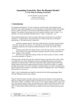 Annotating Genericity: How Do Humans Decide?