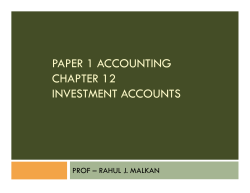 paper 1 accounting chapter 12 investment