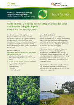 Nigerian trade mission details (flyer) PDF Document - Africa