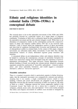 Ethnic and religious identities in colonial India
