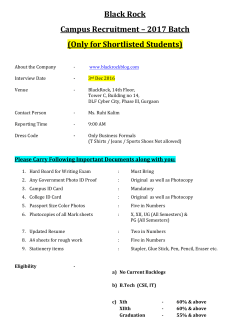 Black Rock - Recruitment Drive 2017 Batch