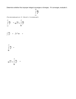 Determine whether this improper integral converges or diverges