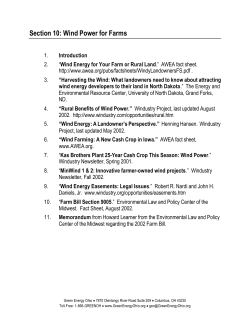 Section 10: Wind Power for Farms