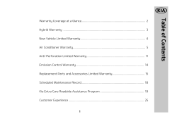 2015 Warranty and Consumer Information Manual