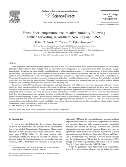 Forest floor temperature and relative humidity following timber