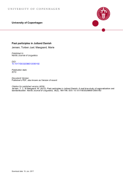 Nordic Journal of Linguistics Past participles of strong verbs in