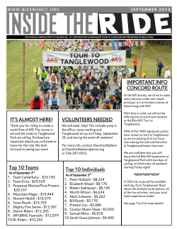 Inside the Ride September 2014 - National Multiple Sclerosis Society