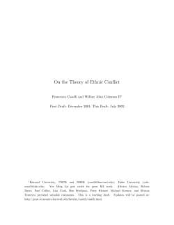 On the Theory of Ethnic Conflict