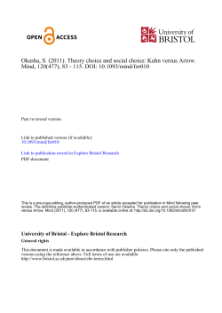 Okasha, S. (2011). Theory choice and social choice: Kuhn versus