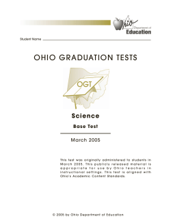 OHIO GRADUATION TESTS