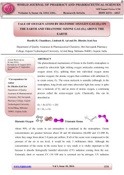 TALE OF OXYGEN ATOM BY DIATOMIC OXYGEN GAS (O2) ON