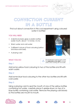 Convection current in a bottle