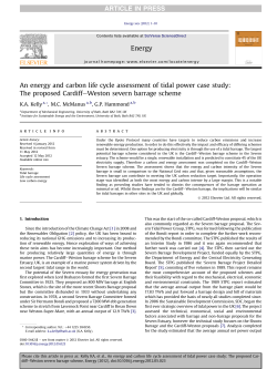 An energy and carbon life cycle assessment of tidal power case study