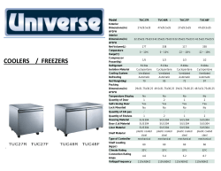 PDF sell sheet - Universe Food Equipment
