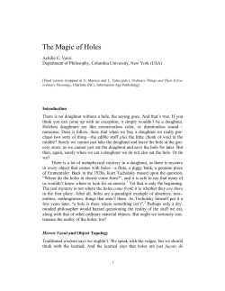 The Magic of Holes
