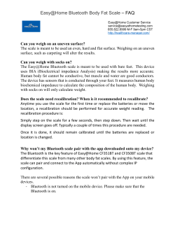 Easy@Home Bluetooth Body Fat Scale &ndash; FAQ