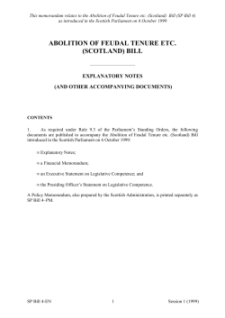 abolition of feudal tenure etc. (scotland) bill