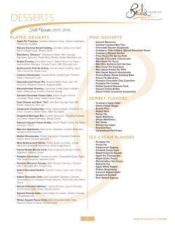 desserts - Br&ucirc;l&eacute;e Catering