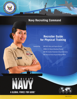 Navy Recruiting Command Recruiter Guide for Physical Training