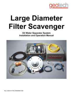 Geotech Large Diameter Filter Scavenger Oil Water Separator