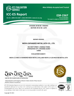 ESR-2367 - Weifa Expanded Metal Lath Co Ltd. - ICC-ES