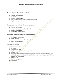 Skills and Sequences for In-Car Instruction