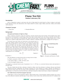 CF#5607 Flame Test Kit SLK