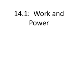 14.1: Work and Power