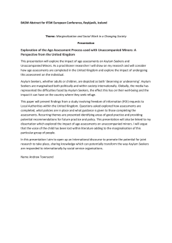 Exploration of the Age Assessment Process used with