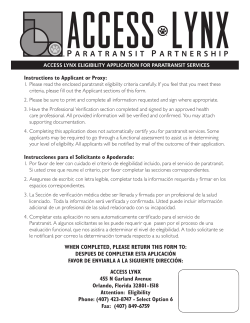 access lynx eligibility application