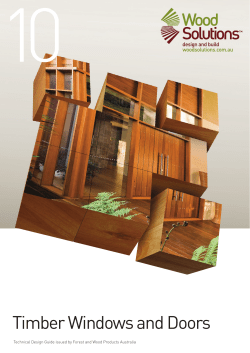 Timber Windows and Doors, Design Guide 10