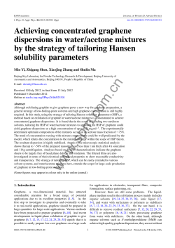 Achieving concentrated graphene dispersions in water/acetone