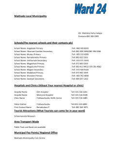Makhado Local Municipality Schools(The nearest schools and their
