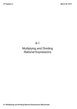 CP Algebra 2