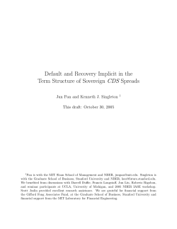 Default and Recovery Implicit in the Term Structure of