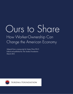 Ours to Share: How Worker-Ownership Can Change the American