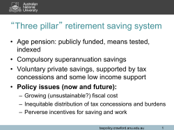 Means testing pensions and taxing savings over the lifecourse