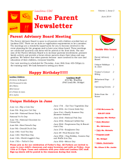 June Parent Newsletter