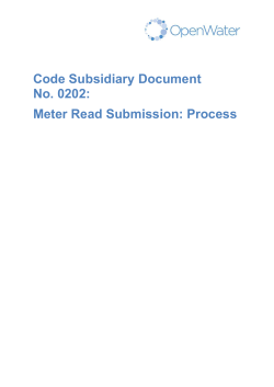 Meter Read Submission: Process