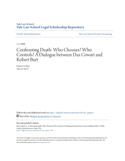 Confronting Death: Who Chooses? Who Controls?