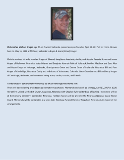 Christopher M. Kruger - Wenburg Funeral Home