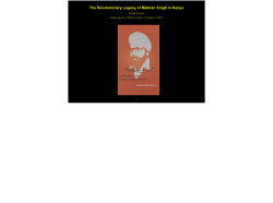 Slides from Shiraz Durrani`s edited volume
