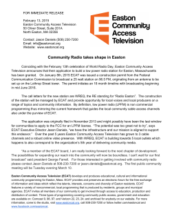 Community Radio takes shape in Easton