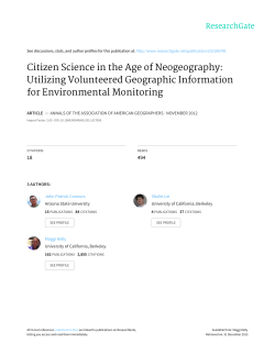 Citizen Science in the Age of Neogeography: Utilizing Volunteered