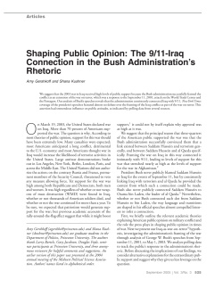 Shaping Public Opinion: The 9/11-Iraq Connection in