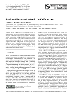 Small world in a seismic network: the California case