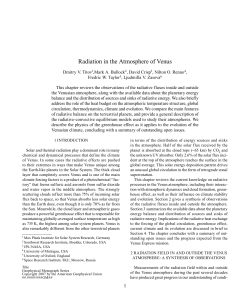 Radiation in the Atmosphere of Venus